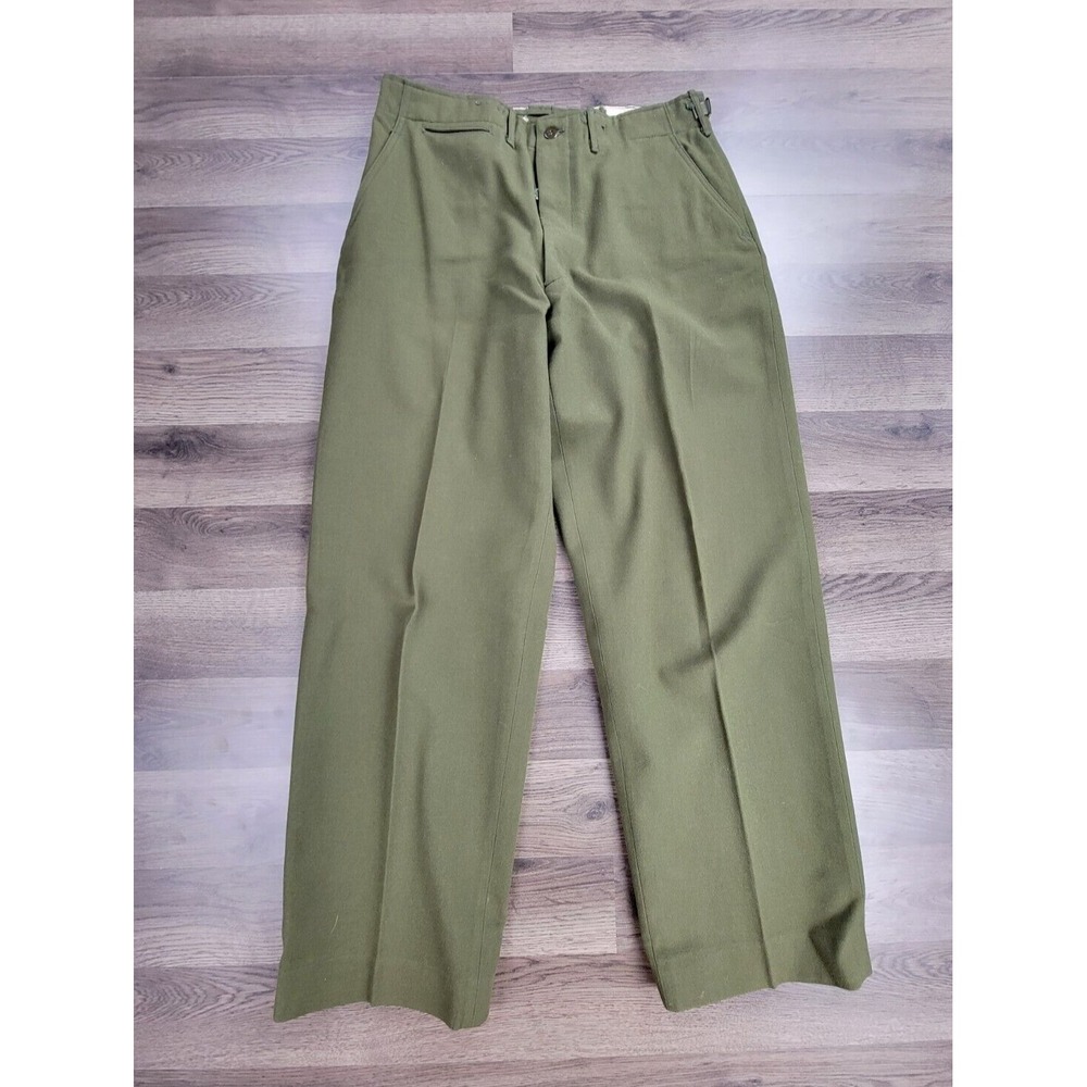 Vintage 1950s Korean War Wool Pants Medium Regular Trousers Military Rare Army